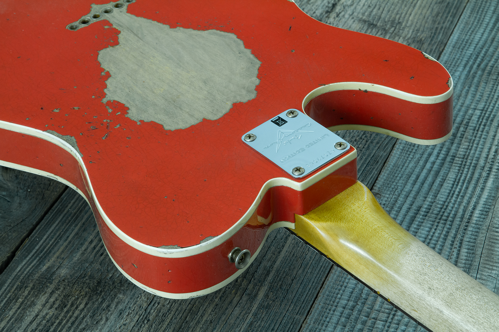 Fender Custom Shop Tele Custom 1960 2s Ht Rw #cz579562 - Heavy Relic Tahitian Coral O. 3-color Sunburst - Guitarra eléctrica con forma de tel - Variat