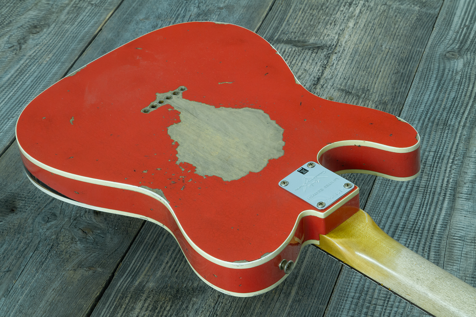 Fender Custom Shop Tele Custom 1960 2s Ht Rw #cz579562 - Heavy Relic Tahitian Coral O. 3-color Sunburst - Guitarra eléctrica con forma de tel - Variat