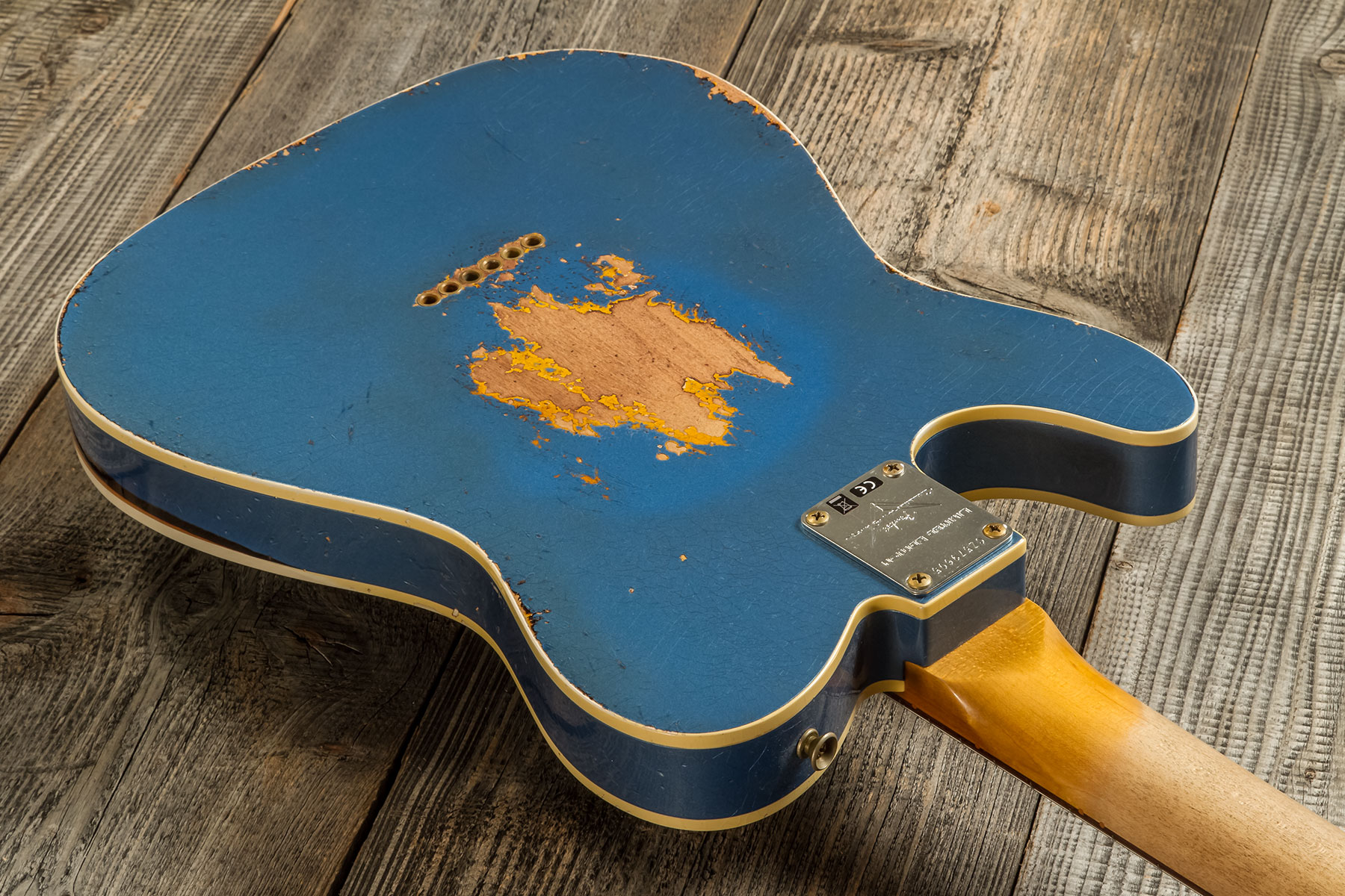 Fender Custom Shop Tele Custom 1960 2s Ht Rw #cz579606 - Heavy Relic Lake Placid Blue O. 3-color Sunburst - Guitarra eléctrica con forma de tel - Vari