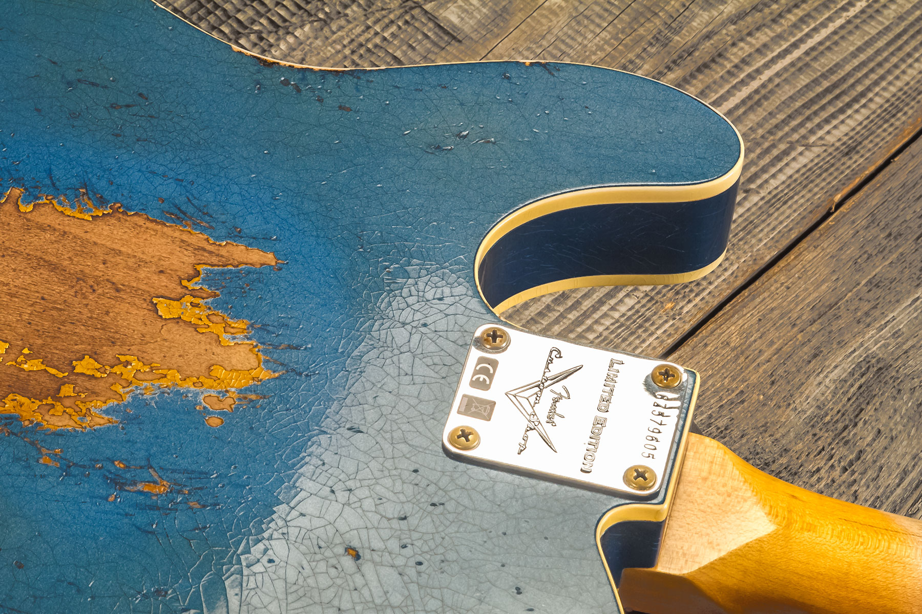 Fender Custom Shop Tele Custom 1960 2s Ht Rw #cz579606 - Heavy Relic Lake Placid Blue O. 3-color Sunburst - Guitarra eléctrica con forma de tel - Vari