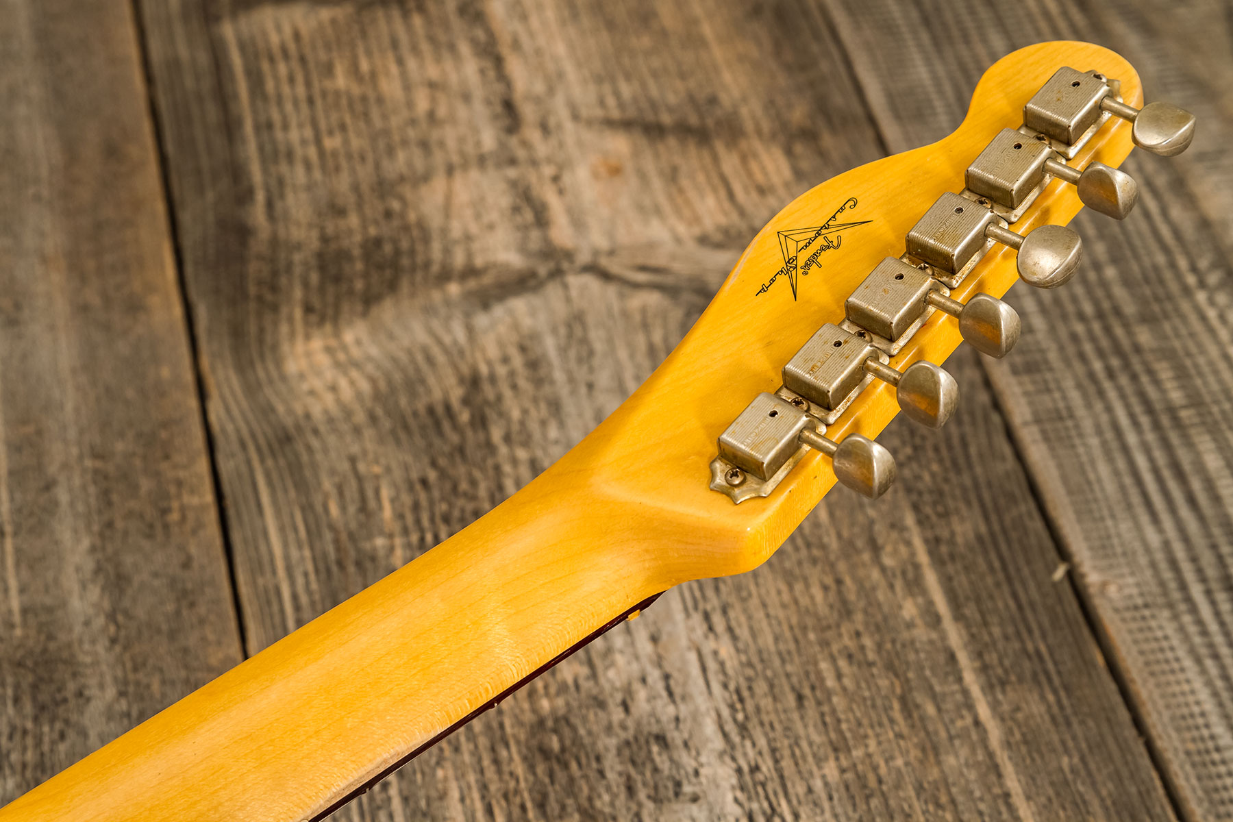 Fender Custom Shop Tele Custom 1960 2s Ht Rw #r136254 - Relic Chocolate 3-color Sunburst - Guitarra eléctrica con forma de tel - Variation 9