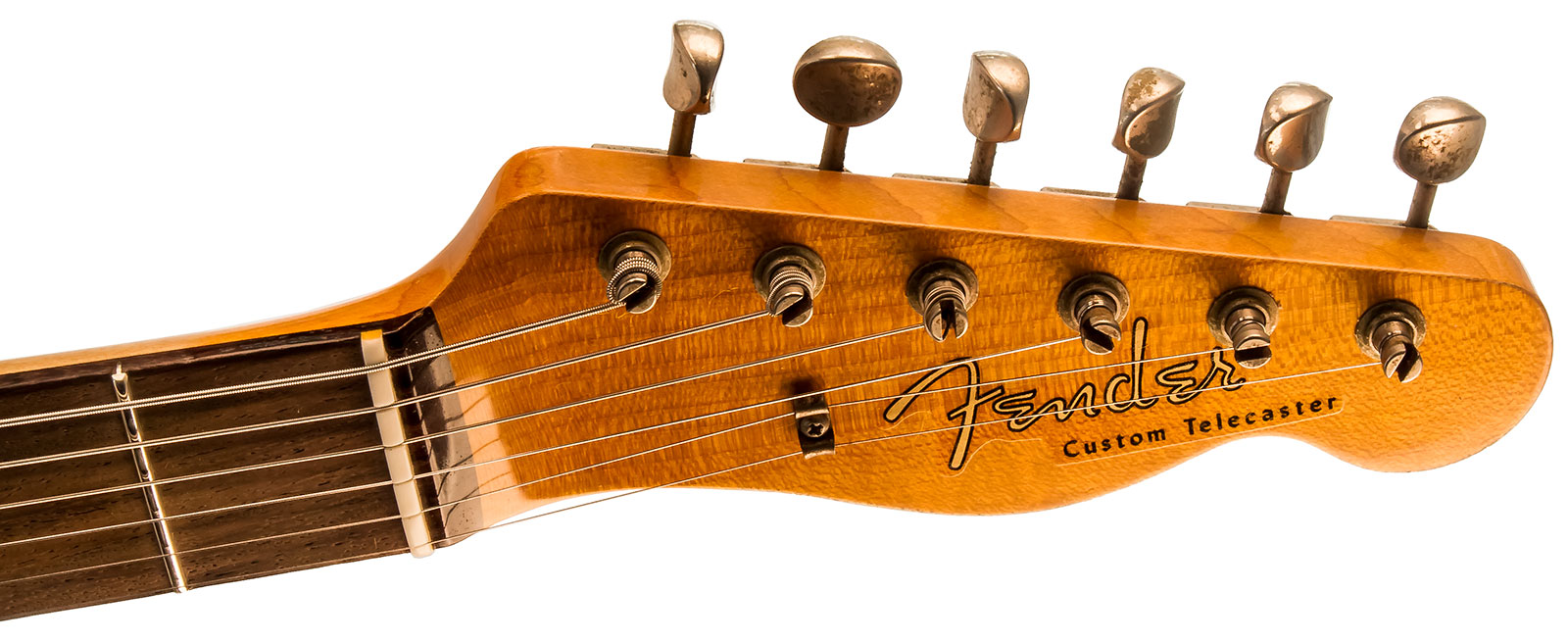 Fender Custom Shop Tele Custom 1960 Sh Ltd Hs Ht Rw #cz549784 - Heavy Relic Black Over 3-color Sunburst - Guitarra eléctrica con forma de tel - Variat