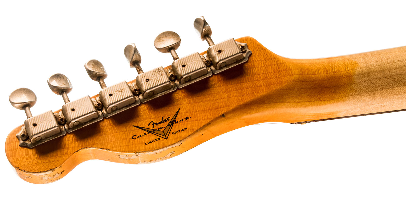 Fender Custom Shop Tele Custom 1960 Sh Ltd Hs Ht Rw #cz549784 - Heavy Relic Black Over 3-color Sunburst - Guitarra eléctrica con forma de tel - Variat