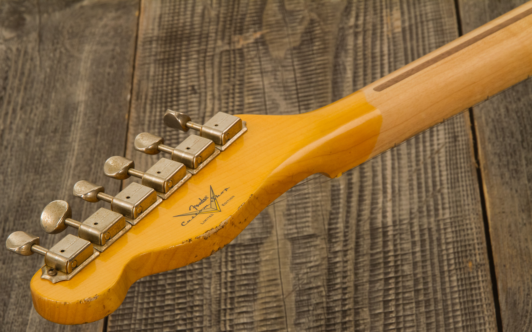 Fender Custom Shop Tele Custom Tomatillo 2s Ht Mn #r110879 - Relic Lake Placid Blue - Guitarra eléctrica con forma de tel - Variation 10