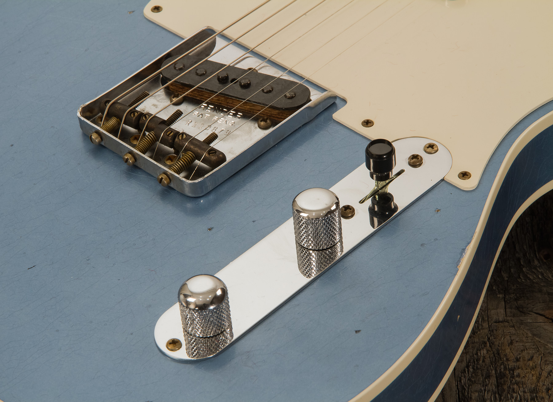 Fender Custom Shop Tele Custom Tomatillo 2s Ht Mn #r110879 - Relic Lake Placid Blue - Guitarra eléctrica con forma de tel - Variation 5