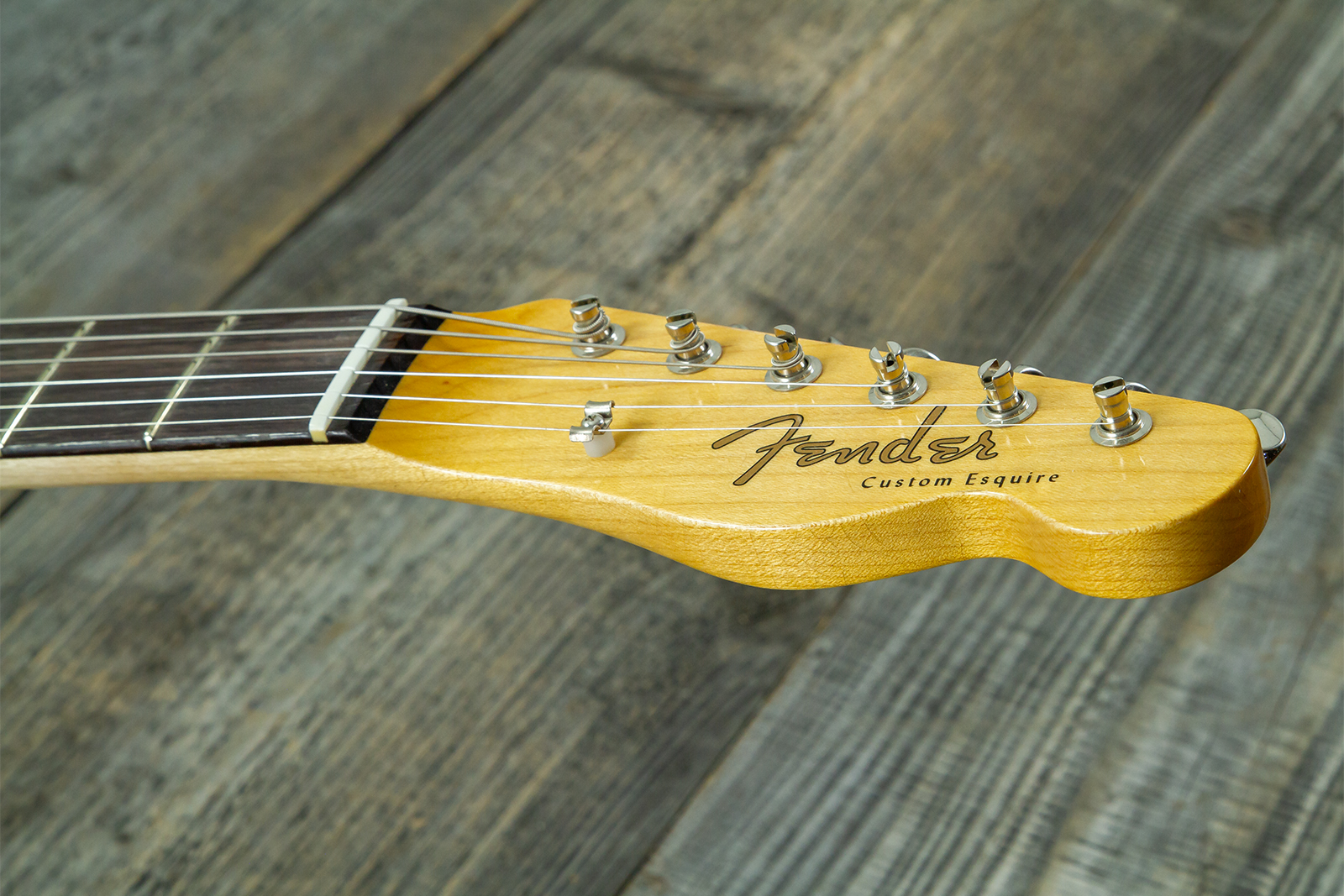 Fender Custom Shop Tele / Double Esquire Custom 2s Ht Rw #cz590971 - Closet Classic Aged Natural - Guitarra eléctrica con forma de tel - Variation 6