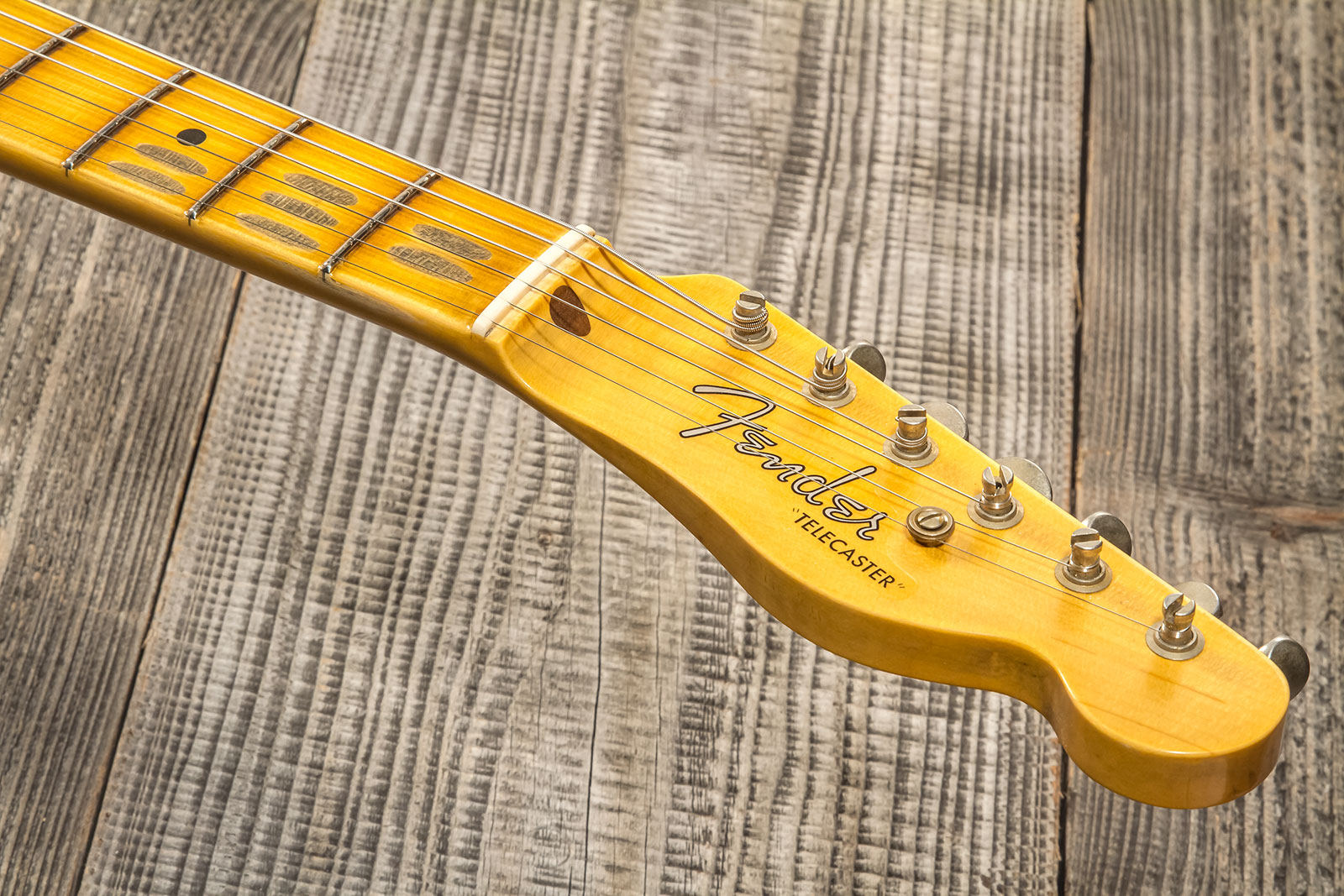 Fender Custom Shop Tele Thinline 50s Mn #cz574212 - Journeyman Relic Aged 2-color Sunburst - Guitarra eléctrica con forma de tel - Variation 8