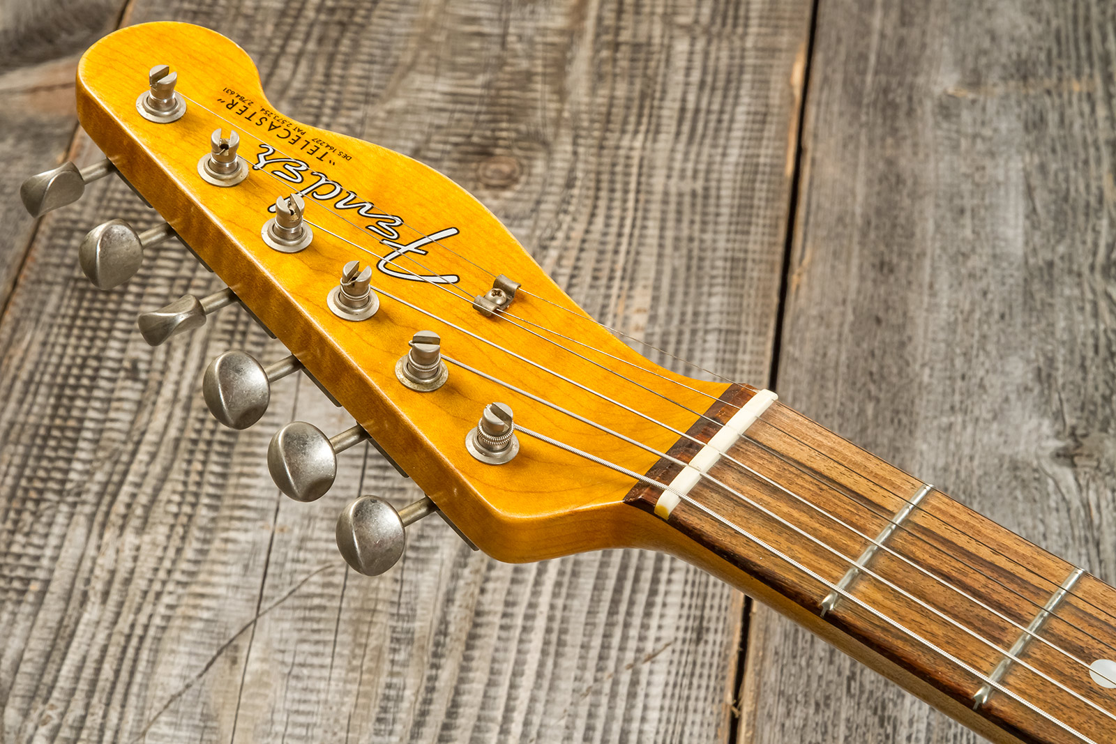 Fender Custom Shop Tele Thinline '60s Ltd 2s Ht Rw #cz544990 - Journeyman Relic Fiesta Red - Guitarra eléctrica semi caja - Variation 12