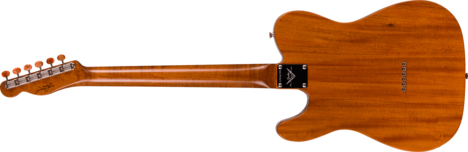 Fender Custom Shop Tele Thinline Dual P90 Maple Burl Artisan 2s Ht Rw - Nos Aged Natural - Guitarra eléctrica semi caja - Variation 1
