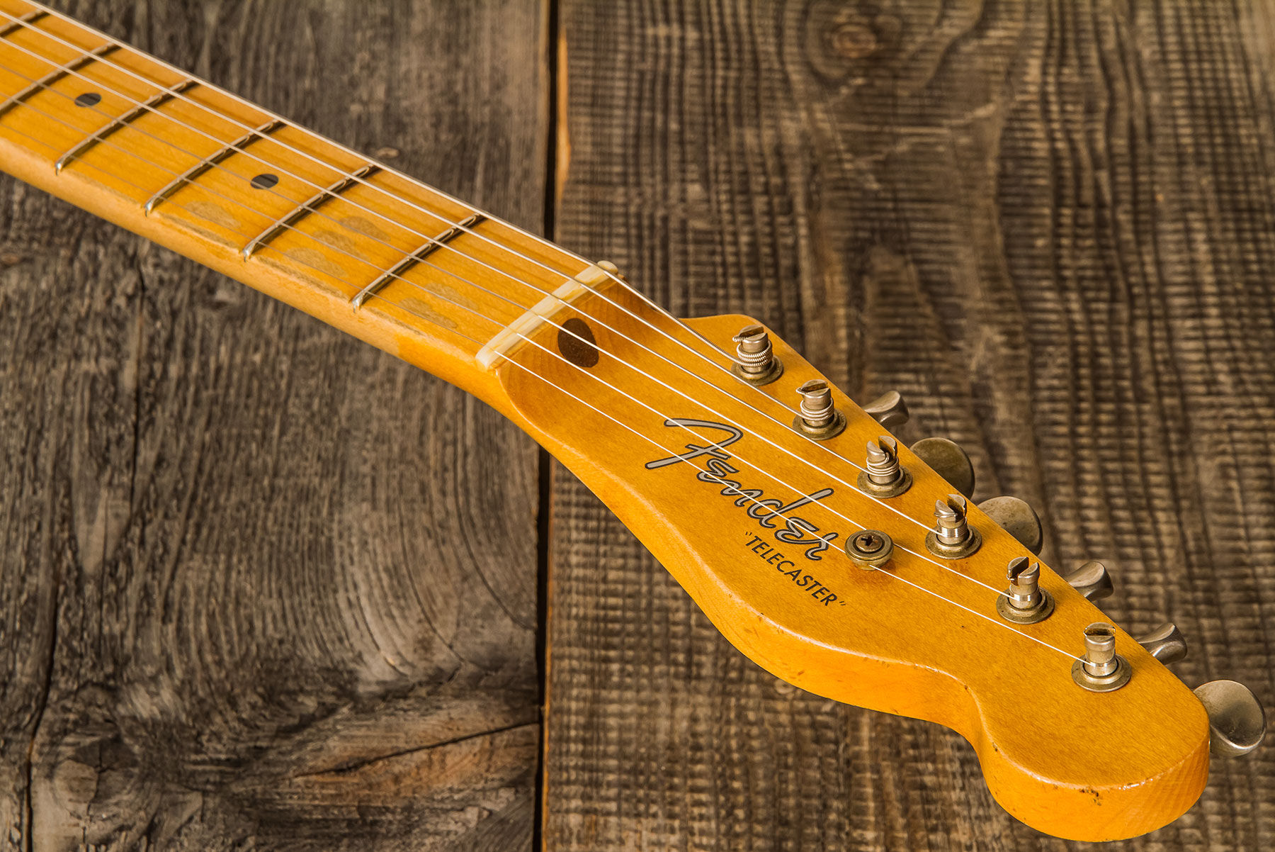 Fender Custom Shop Tele Tomatillo Ltd 2s Ht Mn #r109088 - Journeyman Relic Natural Blonde - Guitarra eléctrica con forma de tel - Variation 4