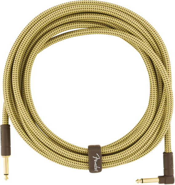 Fender Deluxe Instrument Cable Droit/coude 18.6ft Tweed - Cable - Variation 1