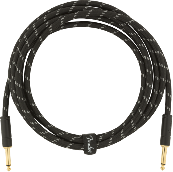 Fender Deluxe Instrument Cable Droit/droit 10ft Black Tweed - Cable - Variation 1