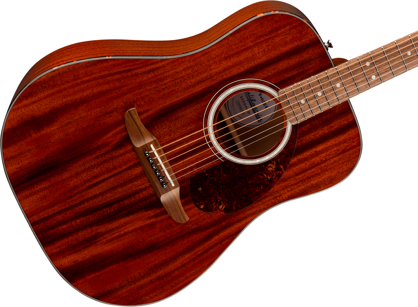 Fender Deluxe Redondo Mahogany California Dreadnought Tout Acajou Noy - Natural - Guitarra folk - Variation 2