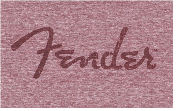 Fender Distressed Logo Premium T-shirt Wine - L - Camiseta - Variation 2