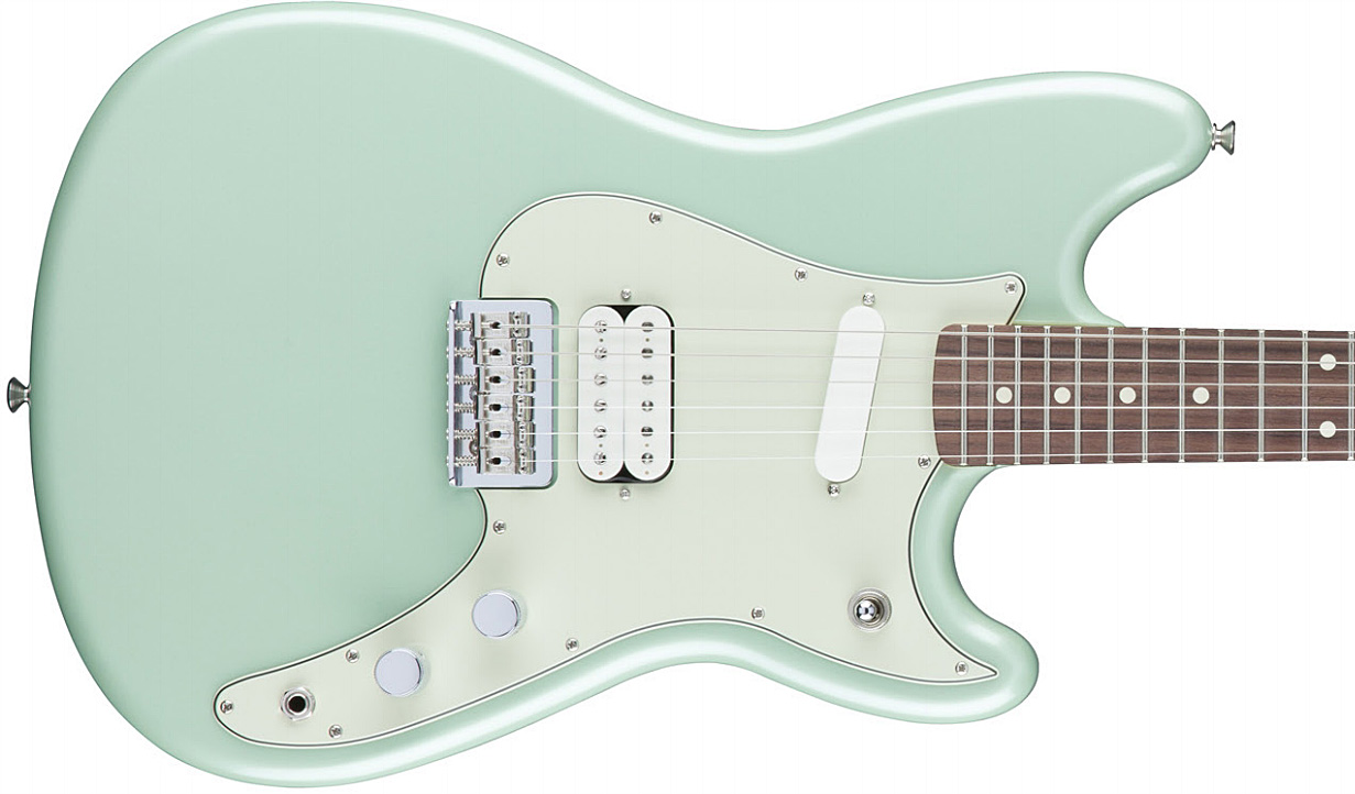 Fender Duo-sonic Hs Offset Mex Rw Diapason Court 2016 - Surf Green - Guitarra electrica retro rock - Variation 1