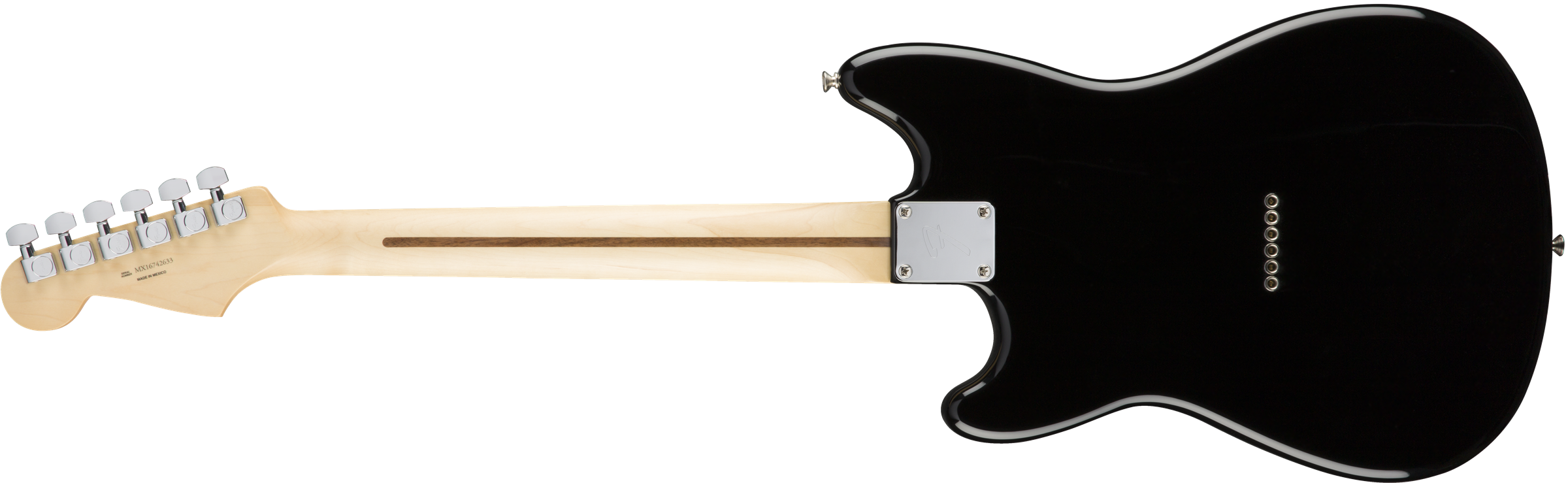 Fender Duo-sonic Hs Offset Mex Rw Diapason Court 2016 - Black - Guitarra electrica retro rock - Variation 1