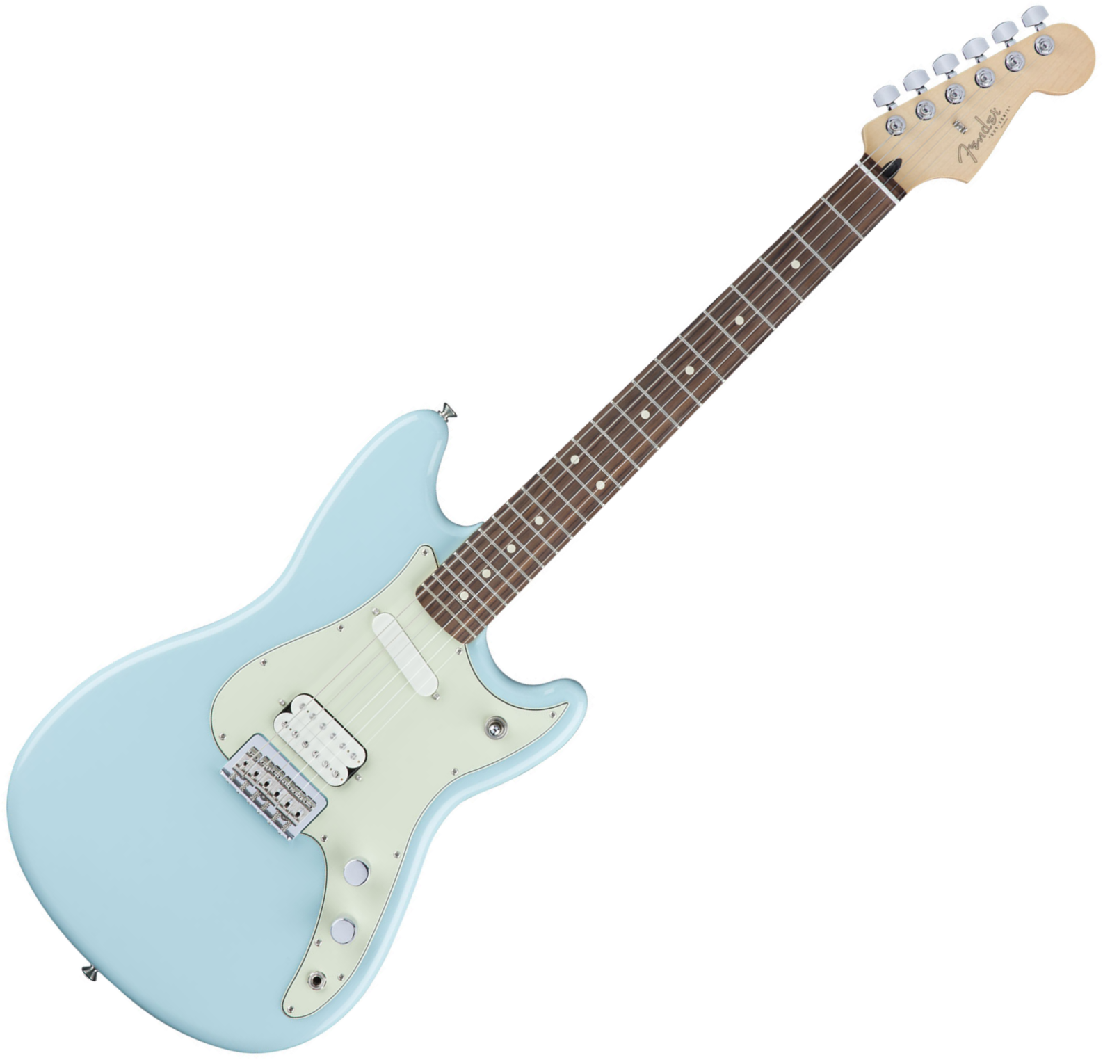 Fender Duo-sonic Hs Offset Mex Rw Diapason Court 2016 - Daphne Blue - Guitarra electrica retro rock - Variation 3