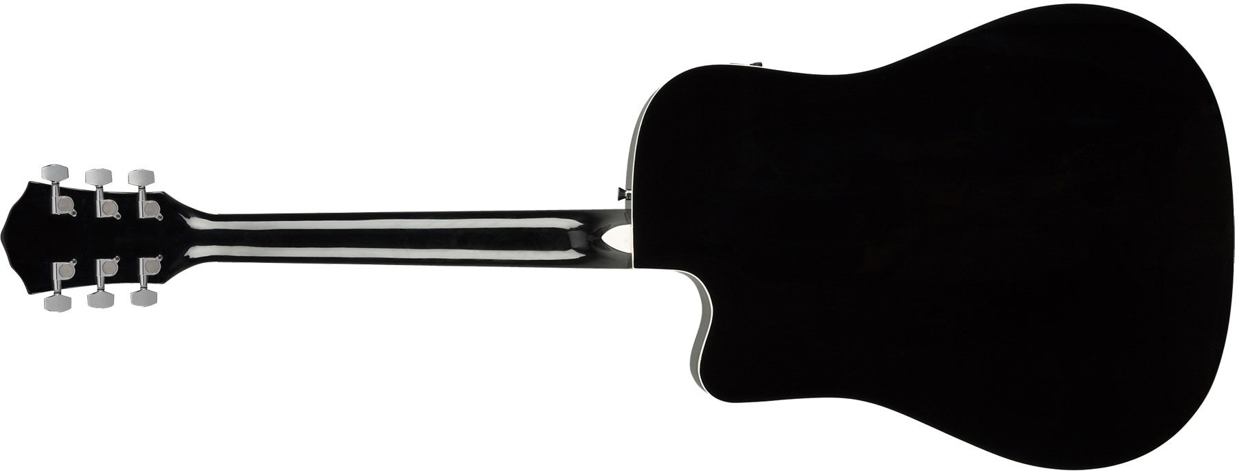 Fender Fa-125ce Dreadnought Alternative Epicea Acajou Wal - Black - Guitarra electro acustica - Variation 1