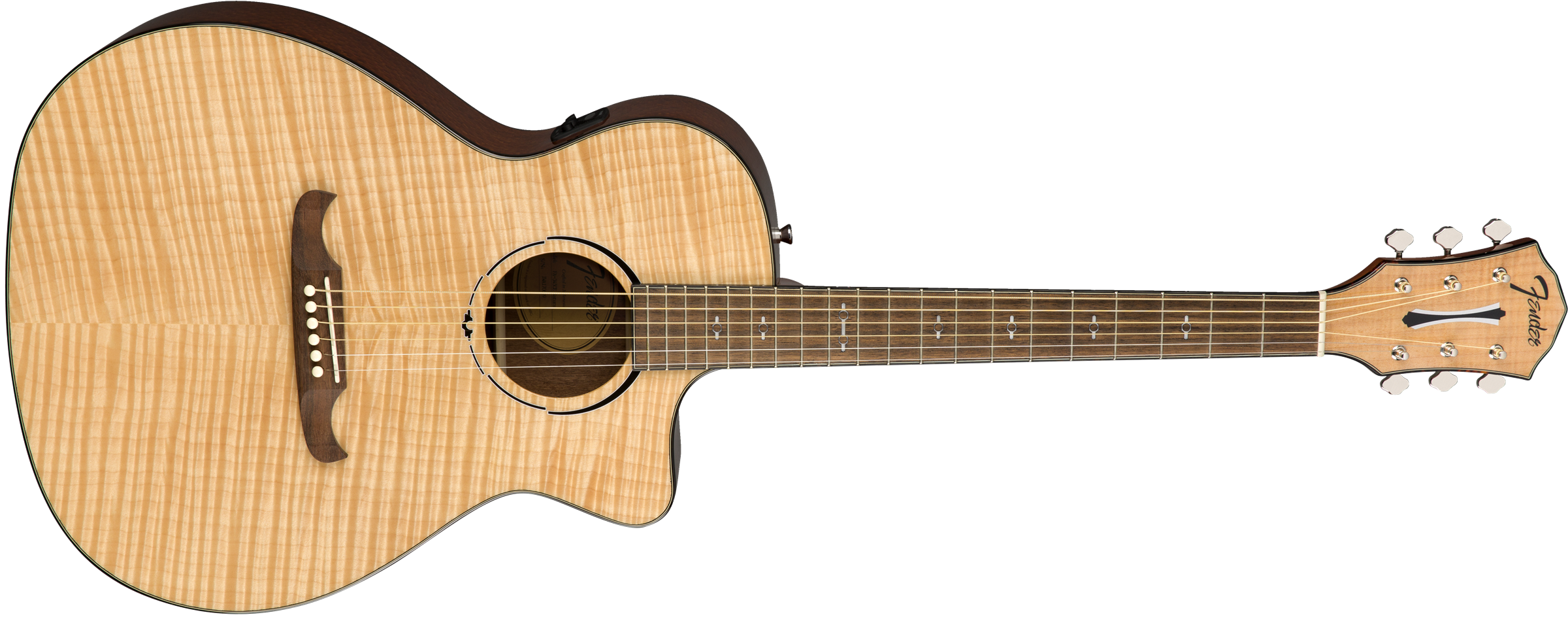 Fender Fa-345ce Alternative Auditorium Cw Erable Lacewood Lau - Natural - Guitarra electro acustica - Variation 2