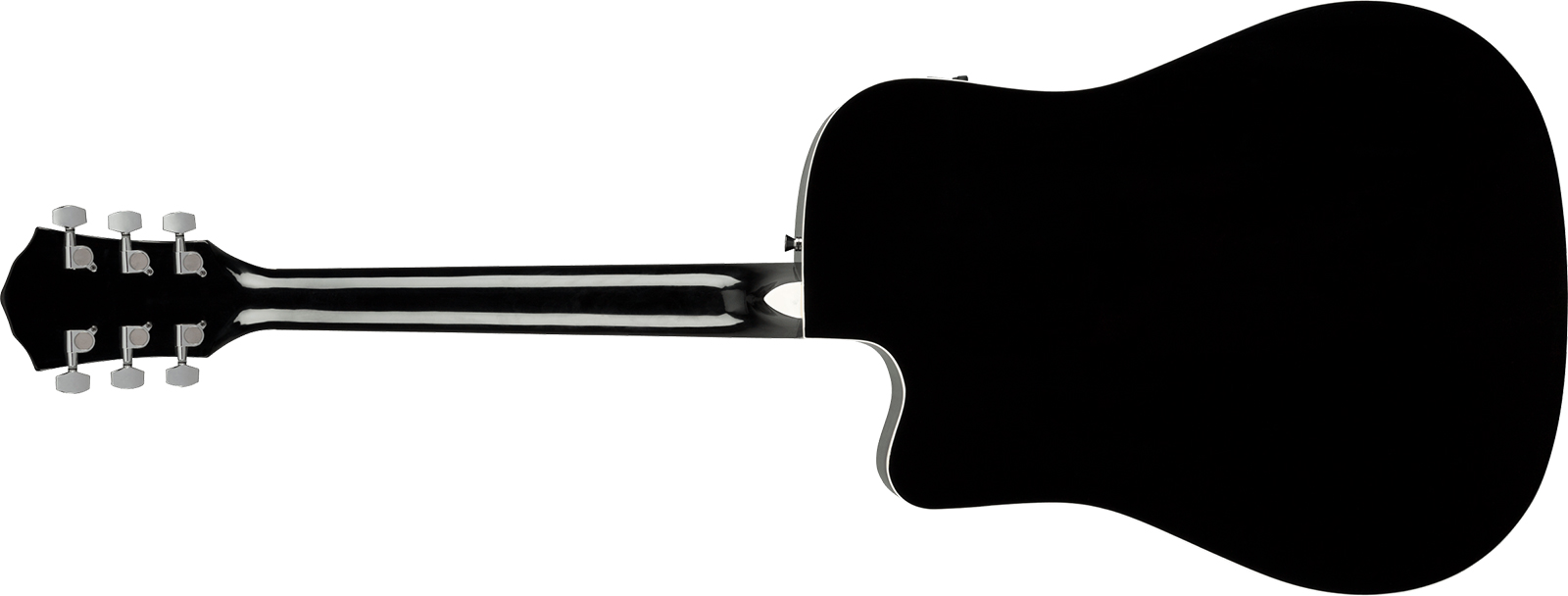 Fender Fa125ce Alternative Dreadnought Cw Epicea Acajou Wal - Black - Guitarra folk - Variation 1
