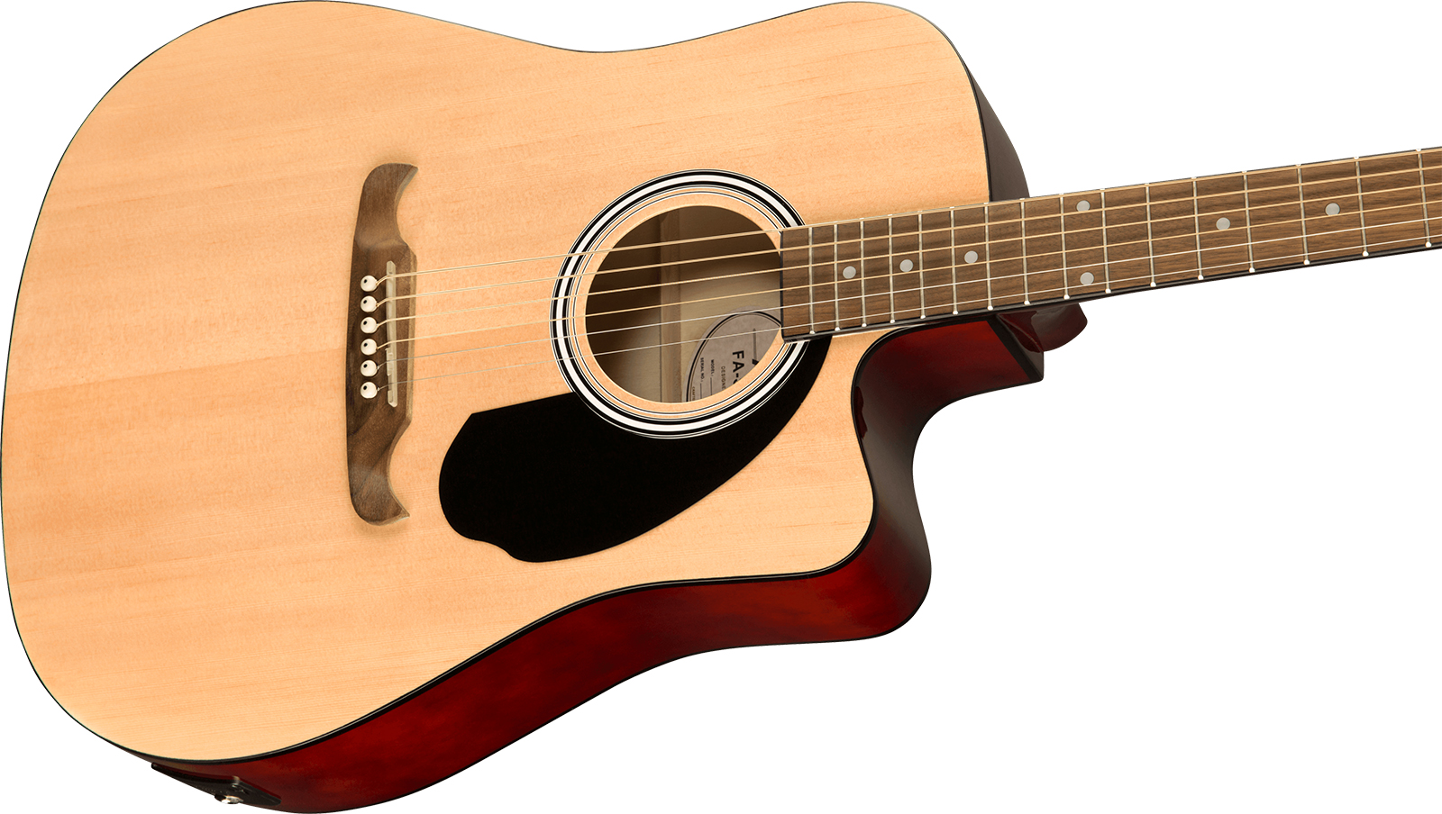 Fender Fa125ce Alternative Dreadnought Cw Epicea Acajou Wal - Natural - Guitarra folk - Variation 2