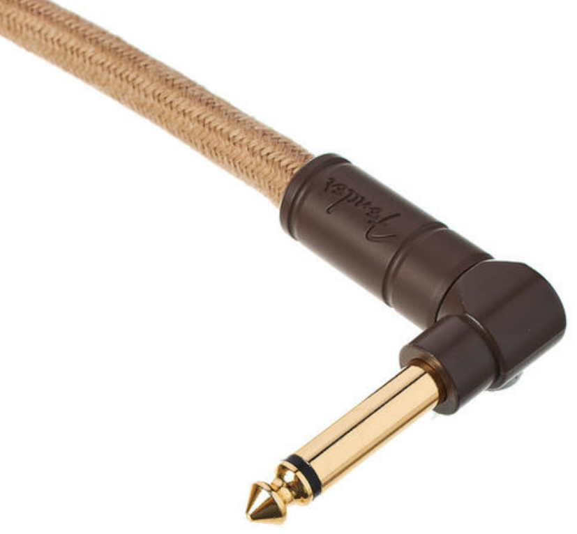 Fender Festival Pure Hemp Instrument Cable Droit/coude 10ft Natural - Cable - Variation 1