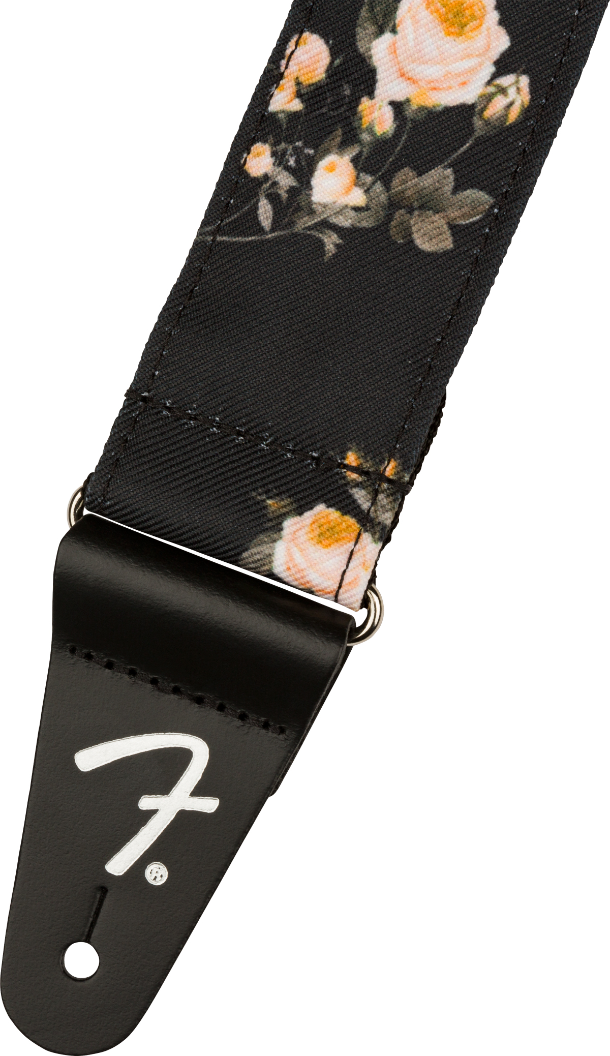 Fender Floral 2.inc Guitar Strap Black - Correa - Variation 1