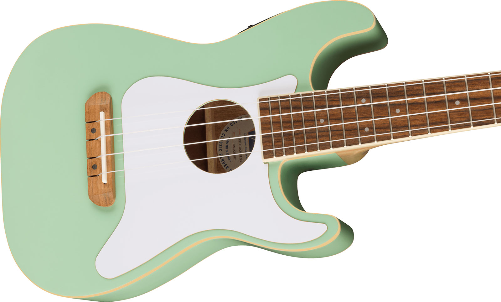 Fender Fullerton Strat Uke Concert Cw Epicea Okoume Noy - Surf Green - Ukulele - Variation 2