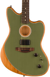 Guitarra folk Fender Acoustasonic Player Jazzmaster (MEX, RW) - Antique olive