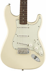 Guitarra eléctrica con forma de str. Fender Albert Hammond Jr. Stratocaster (MEX, RW) - Olympic white