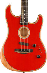 Guitarra folk Fender American Acoustasonic Stratocaster - Dakota red