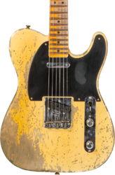 Guitarra eléctrica con forma de tel Fender Custom Shop 1950 Double Esquire #R126773 - Super heavy relic aged nocaster blonde