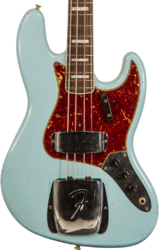 Bajo eléctrico de cuerpo sólido Fender Custom Shop 1966 Jazz Bass #CZ553892 - Journeyman relic daphne blue