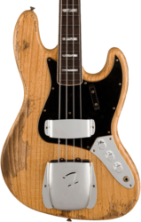 Bajo eléctrico de cuerpo sólido Fender Custom Shop Jazz Bass Custom - Heavy relic aged natural