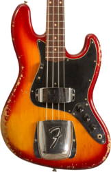 Bajo eléctrico de cuerpo sólido Fender Custom Shop 1964 Jazz Bass #R137642 - Heavy Relic Cherry Sunburst