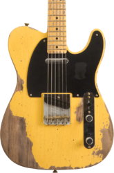 Guitarra eléctrica con forma de str. Fender Custom Shop 1951 Nocaster #R137320 - Heavy Relic Natural Blonde