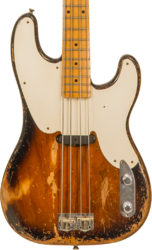 Bajo eléctrico de cuerpo sólido Fender Custom Shop 1955 Precision Bass Masterbuilt Denis Galuszka #XN3431 - Heavy relic 2-color sunburst