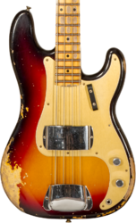 Bajo eléctrico de cuerpo sólido Fender Custom Shop 1958 Precision Bass #CZ573256 - Heavy relic 3-color sunburst