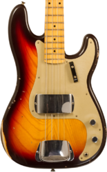 Bajo eléctrico de cuerpo sólido Fender Custom Shop 1958 Precision Bass #CZ578373 - Relic chocolate 3-color sunburst