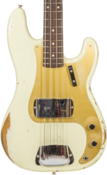 Bajo eléctrico de cuerpo sólido Fender Custom Shop 1960 Precision Bass #R130966 - Closet classic vintage white