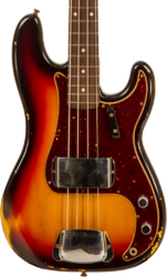 Bajo eléctrico de cuerpo sólido Fender Custom Shop 1961 Precision Bass #CZ556533 - Relic 3-color sunburst