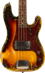 Bajo eléctrico de cuerpo sólido Fender Custom Shop 1962 Precision Bass Masterbuilt Denis Galuszka #R119482 - Heavy relic 3-color sunburst