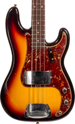 Bajo eléctrico de cuerpo sólido Fender Custom Shop 1963 Precision Bass #CZ56919 - Journeyman relic 3-color sunburst