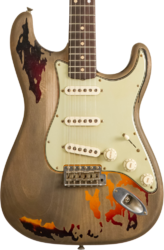 Guitarra eléctrica con forma de str. Fender Custom Shop Rory Gallagher Stratocaster Masterbuilt Dale Wilson #CZ574478 - Heavy Relic 3-Color Sunburst