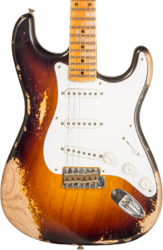 Guitarra eléctrica con forma de str. Fender Custom Shop 70th Anniversary 1954 Stratocaster Ltd #XN4308 - Heavy relic wide fade 2-color sunburst