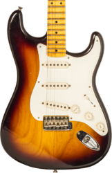Guitarra eléctrica con forma de str. Fender Custom Shop 1955 Stratocaster #R130058 - Journeyman relic 2-color sunburst