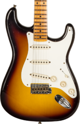 Guitarra eléctrica con forma de str. Fender Custom Shop 1956 Stratocaster #CZ575333 - Journeyman relic 2-color sunburst