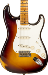 Guitarra eléctrica con forma de str. Fender Custom Shop 1957 Stratocaster #CZ575421 - Relic 2-color sunburst
