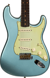 Guitarra eléctrica con forma de str. Fender Custom Shop 1959 Stratocaster #CZ566857 - Journeyman relic teal green metallic