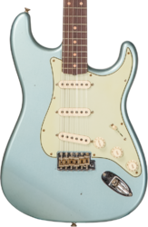 Guitarra eléctrica con forma de str. Fender Custom Shop 1959 Stratocaster #CZ570883 - Journeyman relic teal green metallic